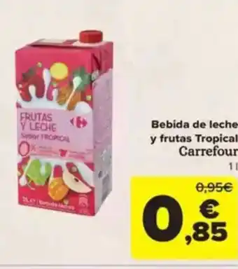 Carrefour Bebida de leche y frutas Tropical oferta