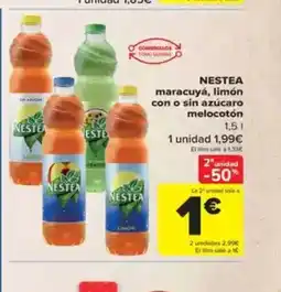 Carrefour NESTEA maracuyá, limón con o sin azúcaro melocotón oferta