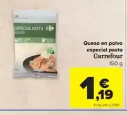 Carrefour Queso en polvo especial pasta oferta