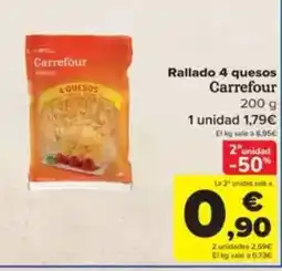 Carrefour Rallado 4 quesos oferta