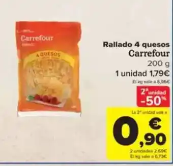 Carrefour Rallado 4 quesos oferta