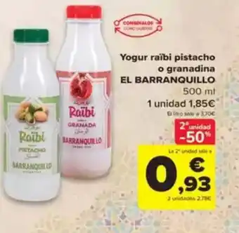 Carrefour Yogur raibi pistacho o granadina oferta