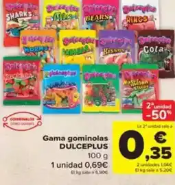 Carrefour DULCEPLUS Gama gominolas oferta