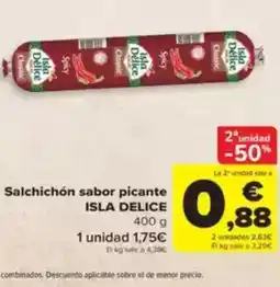 Carrefour SLA DELICE Salchichón sabor picante oferta