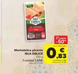 Carrefour ISLA DELICE Mortadelice picante oferta