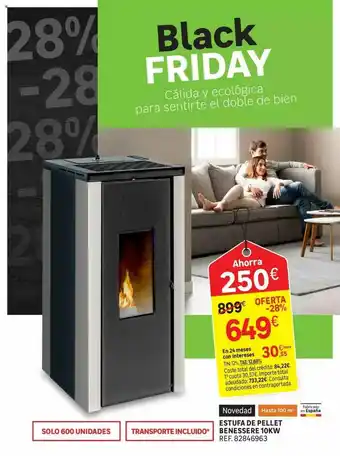 Leroy Merlin Estufa De Pellet Benessere 10 Kw oferta