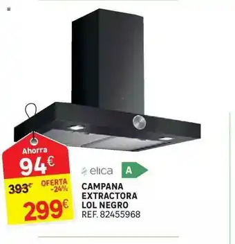 Leroy Merlin Campana Extractora Lol Negro Elica oferta