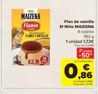 Carrefour MAIZENA Flan de vainilla El Niño oferta