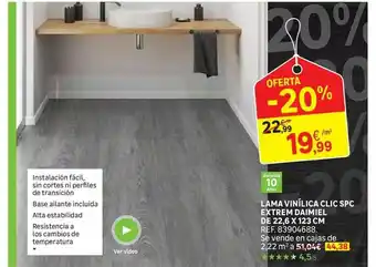 Leroy Merlin Lama Vinílica Clic Spc Extrem Daimiel De 22.6 X 123 Cm oferta