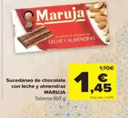 Carrefour MARUJA Sucedáneo de chocolate con leche y almendras oferta