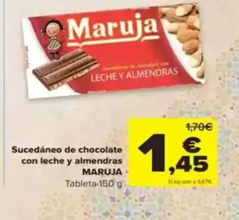 Carrefour MARUJA Sucedáneo de chocolate con leche y almendras oferta