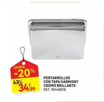 Leroy Merlin Portarrollos Con Tapa Harmony Cromo Brillante oferta