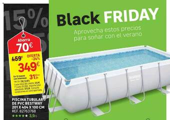 Leroy Merlin Piscina Tubular De Pvc Bestway 201 X 404 X 100 Cm oferta