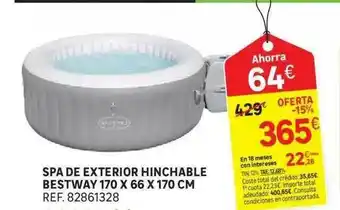 Leroy Merlin Spa De Exterior Hinchable Bestway 170 X 66 X 170 Cm oferta