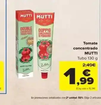 Carrefour MUTTI Tomate concentrado oferta