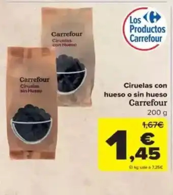 Carrefour Ciruelas con hueso o sin hueso oferta