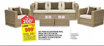 Leroy Merlin Set Porche Santorini Miel oferta