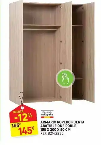 Leroy Merlin Armario Ropero Puerta Abatible One Roble 150 X 200 X 50 Cm oferta