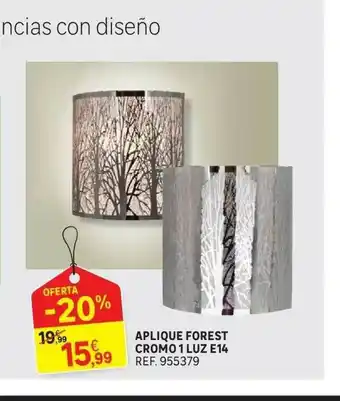 Leroy Merlin Aplique Forest Cromo 1 Luz E14 oferta