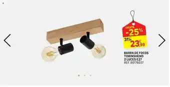 Leroy Merlin Barra De Focos Townshend 2 Luces E27 oferta