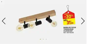 Leroy Merlin Barra De Focos Townshend 3 Luces E27 oferta