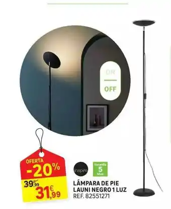 Leroy Merlin Lámpara De Pie Launi Negro 1 Luz oferta