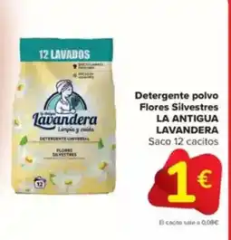 Carrefour LA ANTIGUA LAVANDERA Detergente polvo Flores Silvestres oferta