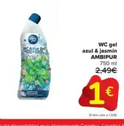 Carrefour AMBIPUR WC gel azul & jasmín oferta