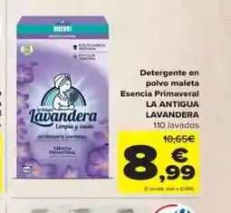 Carrefour LA ANTIGUA LAVANDERA Detergente en polvo maleta Esencia Primaveral oferta