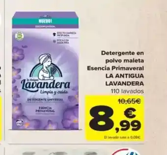 Carrefour LA ANTIGUA LAVANDERA Detergente en polvo maleta Esencia Primaveral oferta