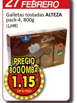 SPAR ALTEZA Galletas tostadas oferta