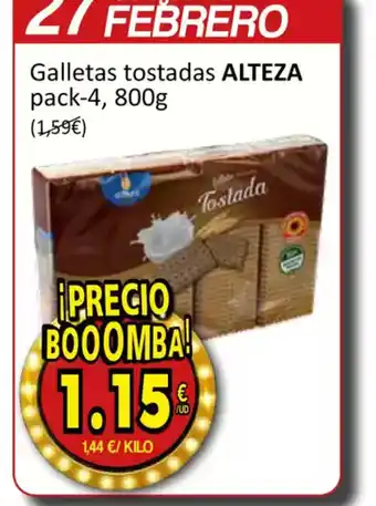 SPAR ALTEZA Galletas tostadas oferta