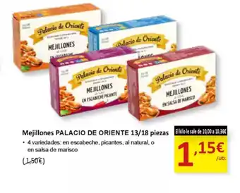 SPAR PALACIO DE ORIENTE Mejillones oferta