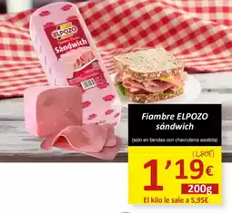 SPAR ELPOZO Fiambre Sándwich oferta