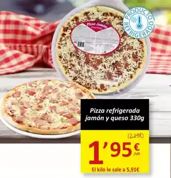 SPAR Pizza refrigerada jamón y queso oferta