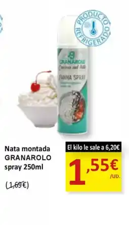 SPAR GRANAROLO Nata montada spray oferta