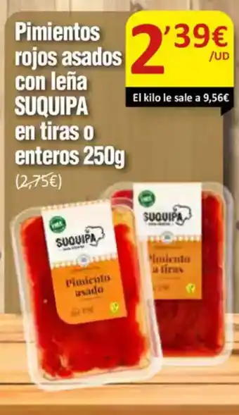 SPAR SUQUIPA Pimientos rojos asados con leña en tiras o enteros oferta