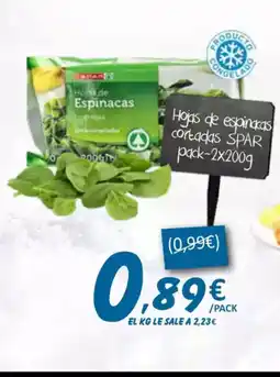 SPAR SPAR Hojas de espinacas cortadas oferta