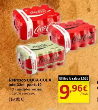 SPAR COCA COLA Refresco oferta