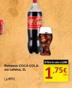 SPAR COCA COLA Refresco sin cafeína oferta