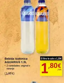 SPAR AQUARIUS Bebida isotónica oferta