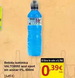 SPAR VALTORRE Bebida isotónica azul sport sin azúcar 0% oferta