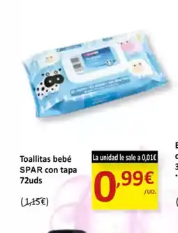 SPAR SPAR Toallitas bebé con tapa 72uds oferta