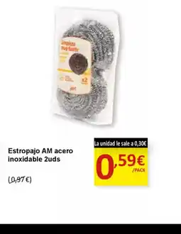 SPAR AM Estropajo acero inoxidable 2uds oferta