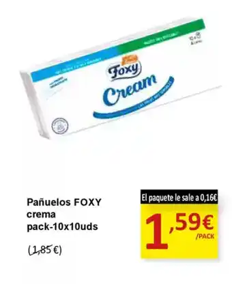 SPAR FOXY Pañuelos crema oferta