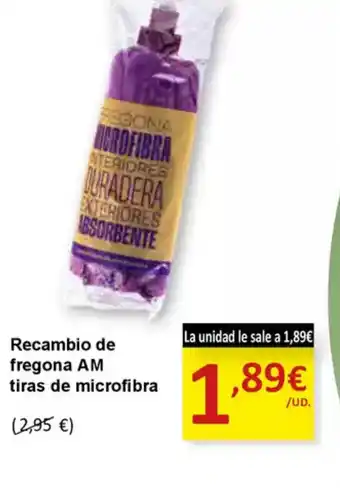 SPAR AM Recambio de fregona tiras de microfibra oferta