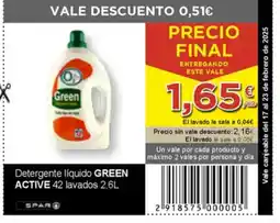 SPAR GREEN ACTIVE Detergente liquido oferta