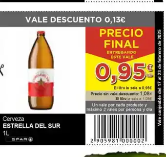 SPAR ESTRELLA DEL SUR Cerveza oferta