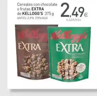 Condis Kellogg's Extra Cereales con chocolate o frutas 375g oferta