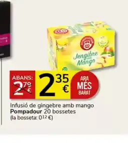 Supermercados Charter POMPADOUR Infusió de gingebre amb mango 20 bossetes oferta